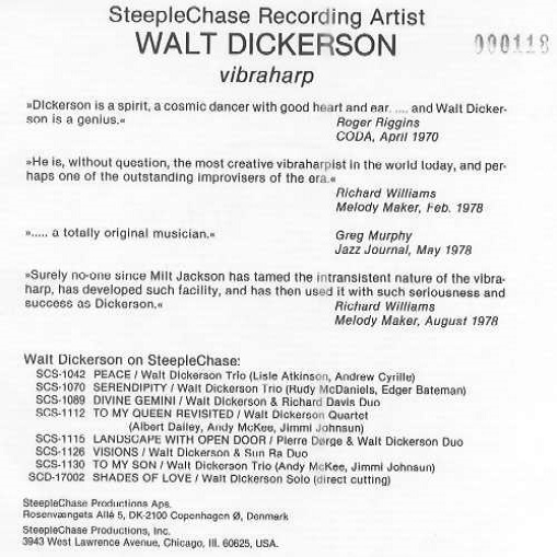 The SteepleChase Artist 1980
